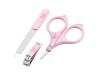 Набор маникюрный детский 3в1: ножницы, пилочка, кусачки для малыша ROXY-KIDS, цвет розовый