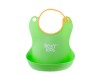 Слюнявчик детский нагрудник для кормления ROXY-KIDS мягкий с кармашком и застежкой, цвет зеленый