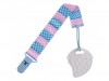 Прорезыватель для детей на держателе ROXY-KIDS, цвет голубой-розовый (клеточка)